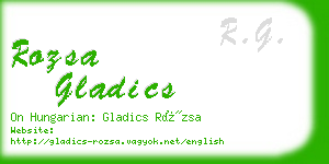 rozsa gladics business card